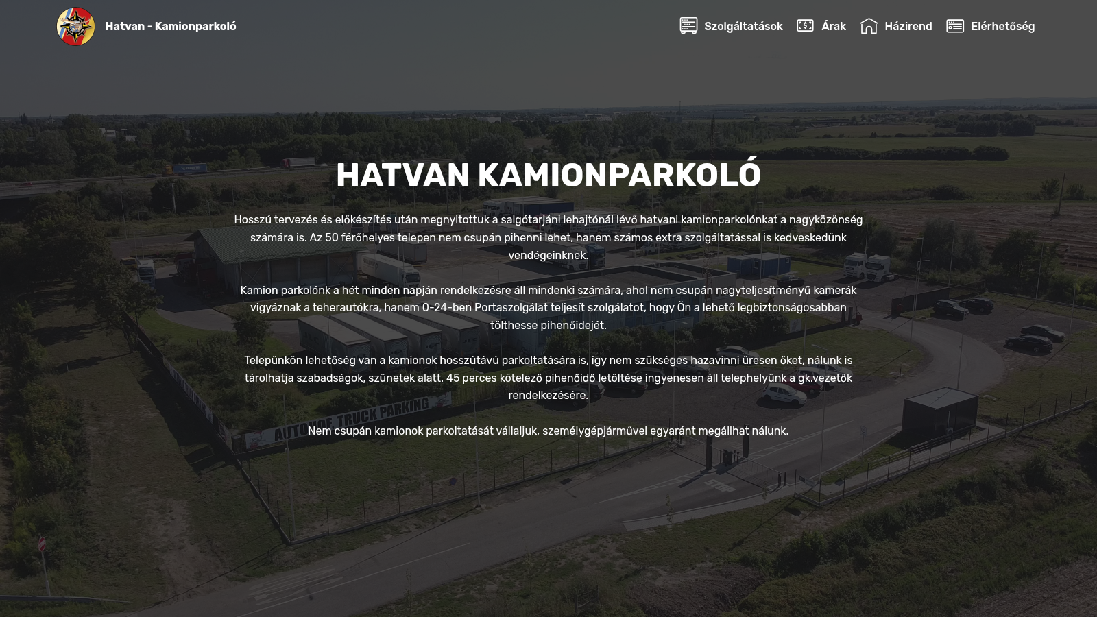 kamionparkolo.eu előnézet