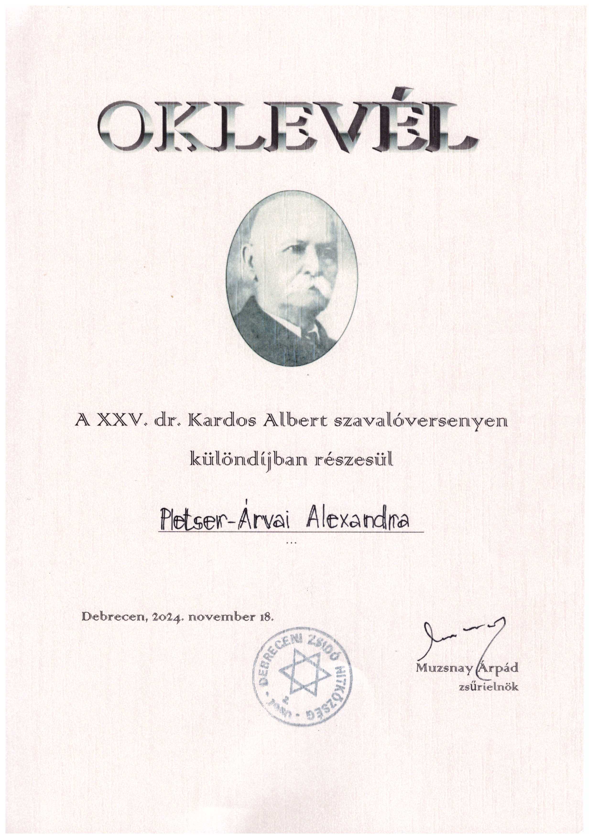 Oklevél