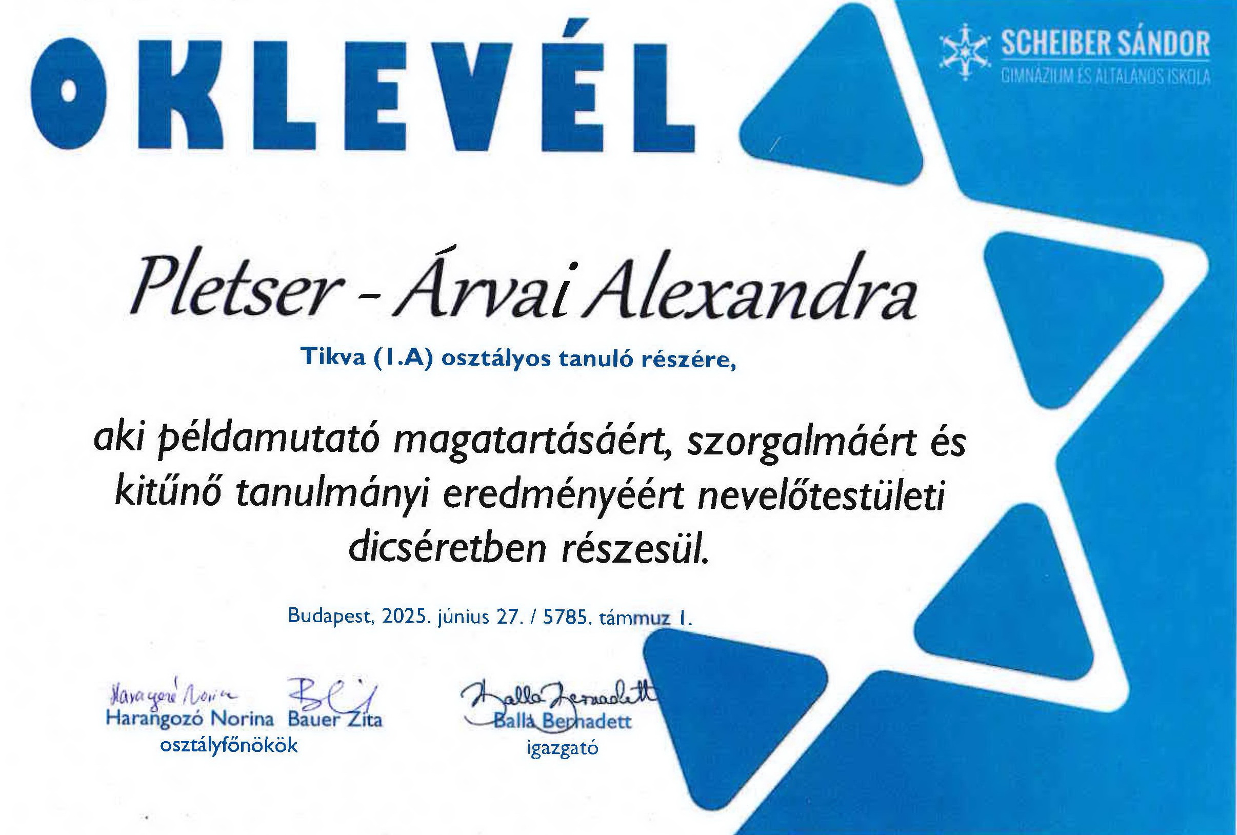 Oklevél